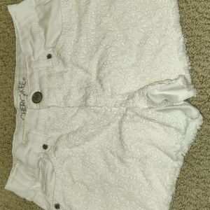 Girls Cherokee White Lace Accent Shorts